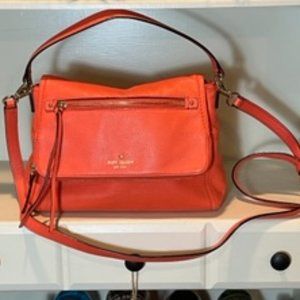 Kate Spade Pebble Leather Fold Over Magnetic Close Crossbody